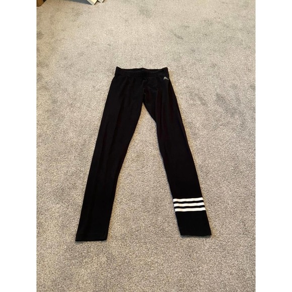 Women's Adidas leggings‎ size small black three stripes - Picture 1 of 4